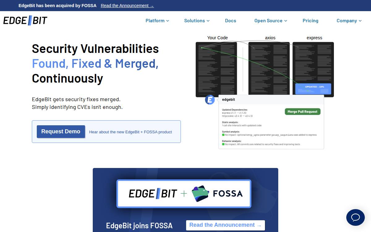 EdgeBit website preview
