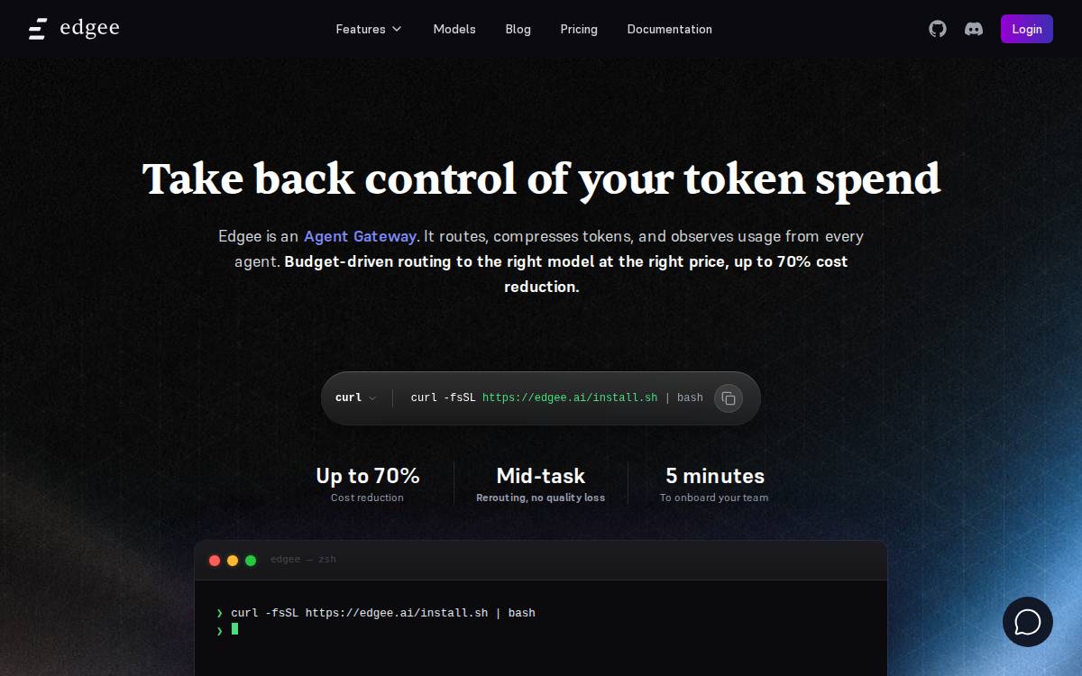 Edgee website preview