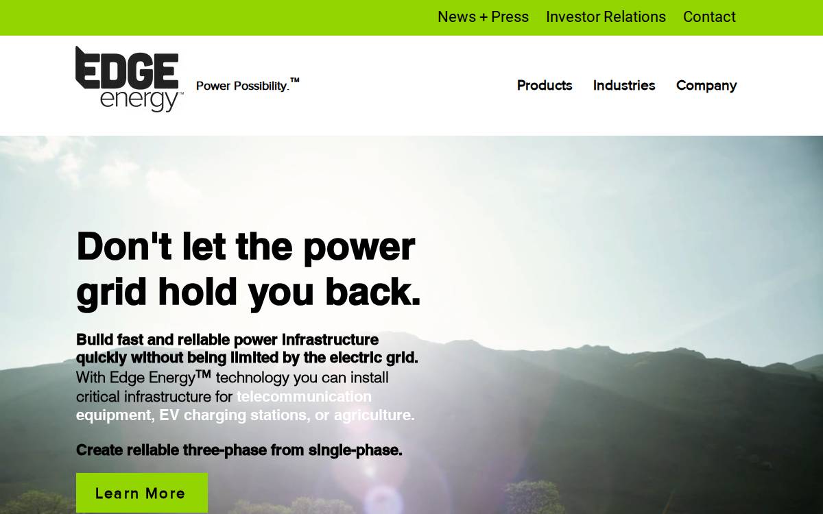 Edgeenergyev website preview