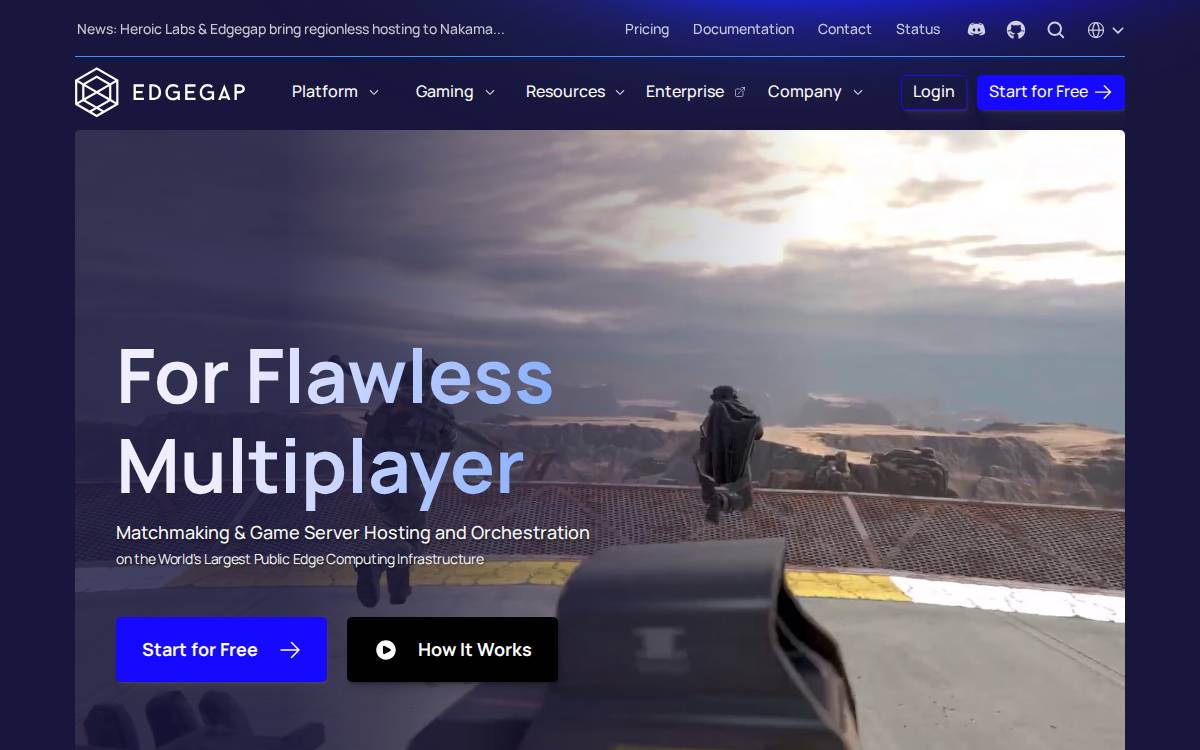 Edgegap website preview