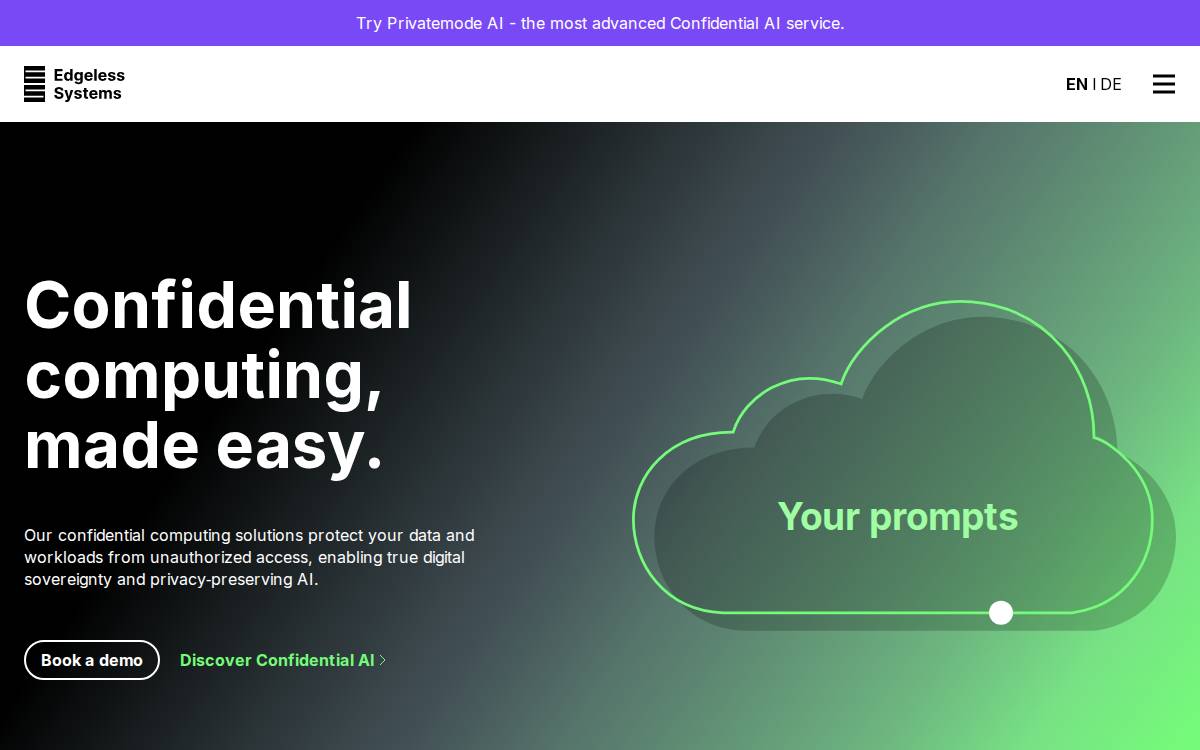 Edgeless website preview