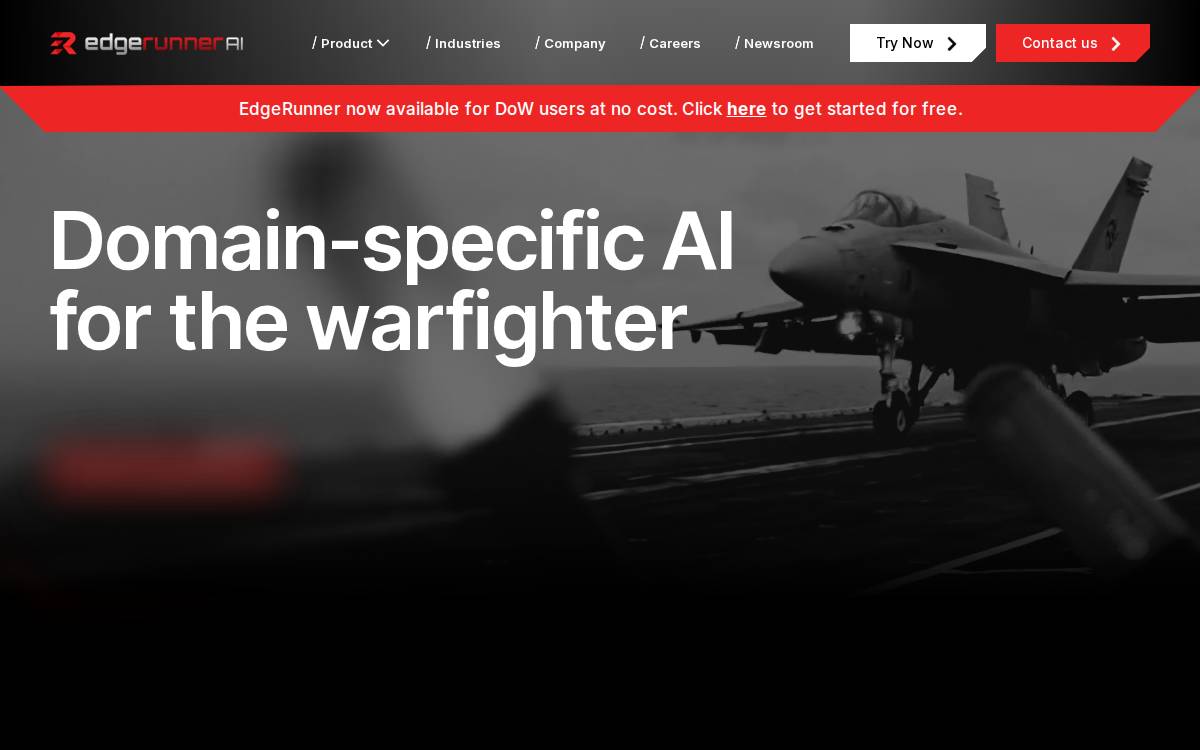 EdgeRunner AI website preview