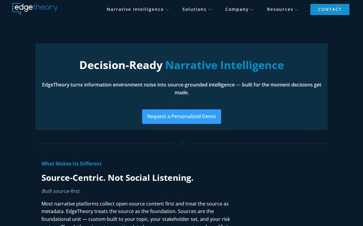 EdgeTheory, LLC website preview