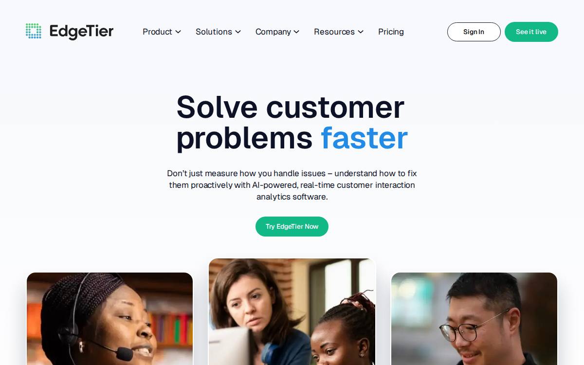 EdgeTier website preview