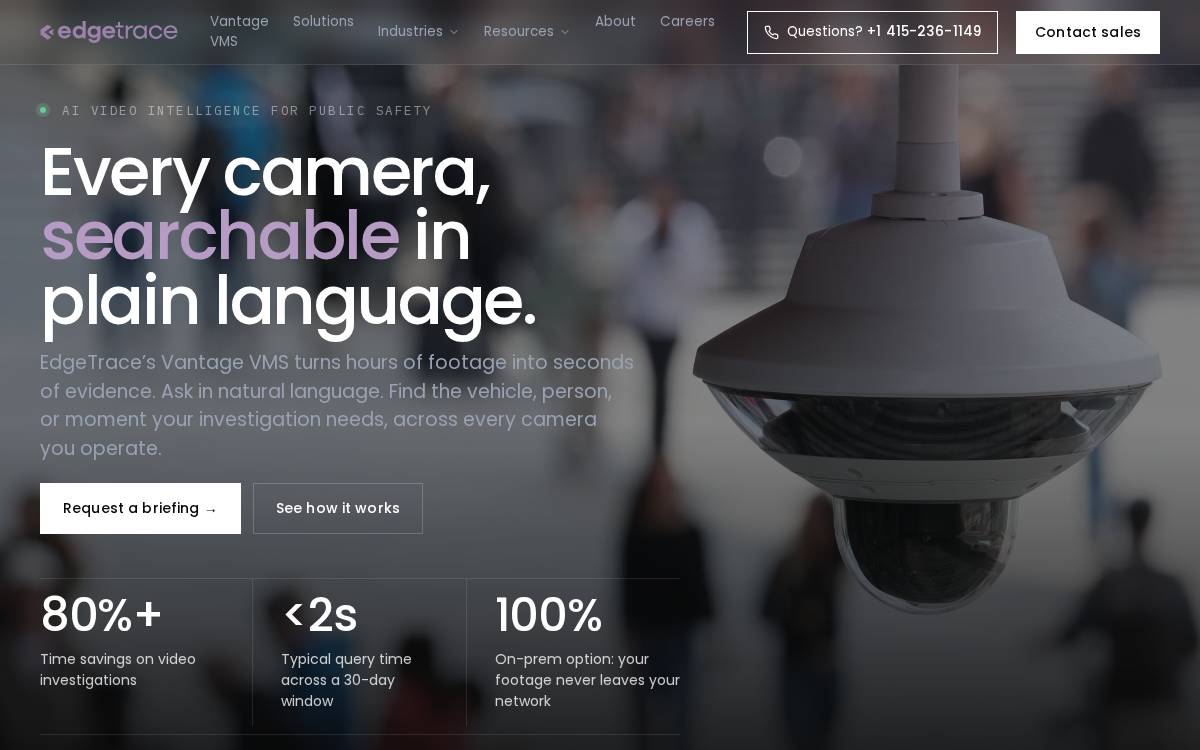 EdgeTrace website preview