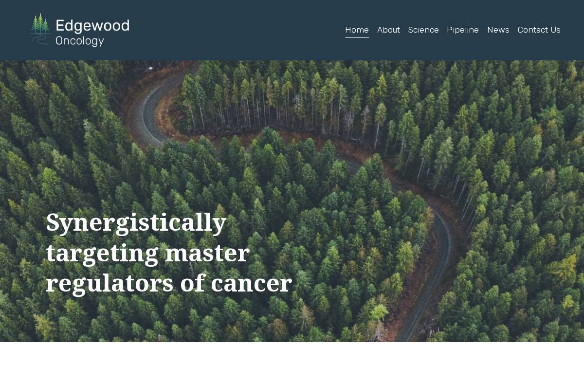 Edgewood Oncology, Inc. website preview
