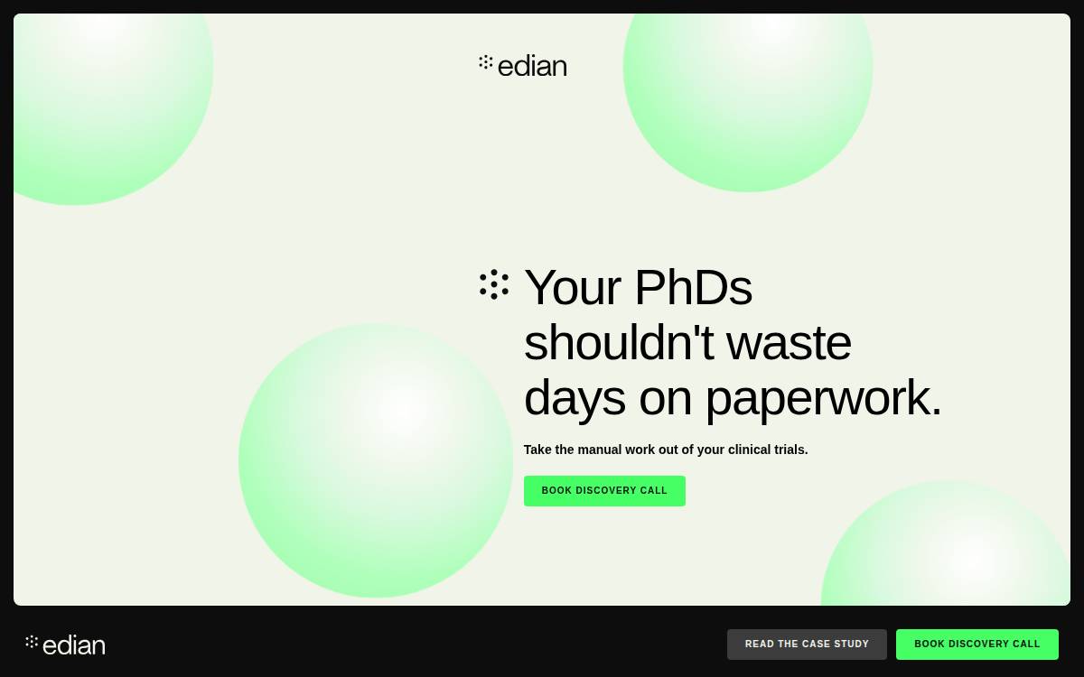 Edian website preview