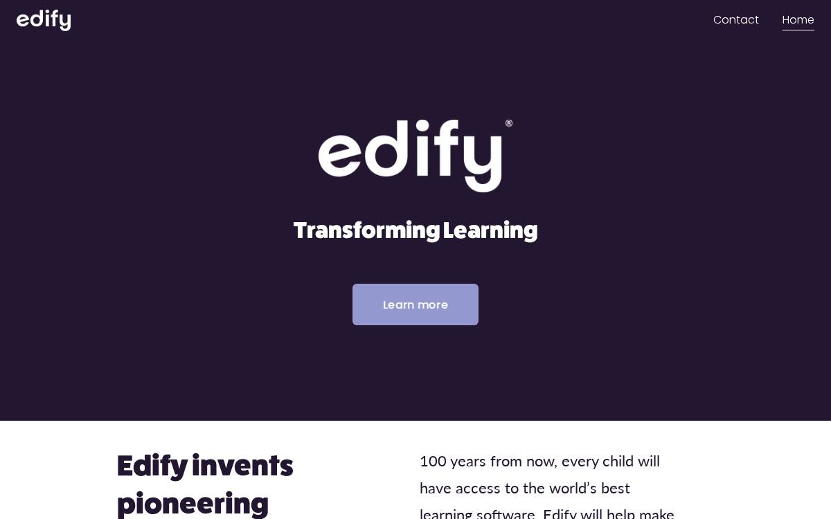 Edify Technologies website preview