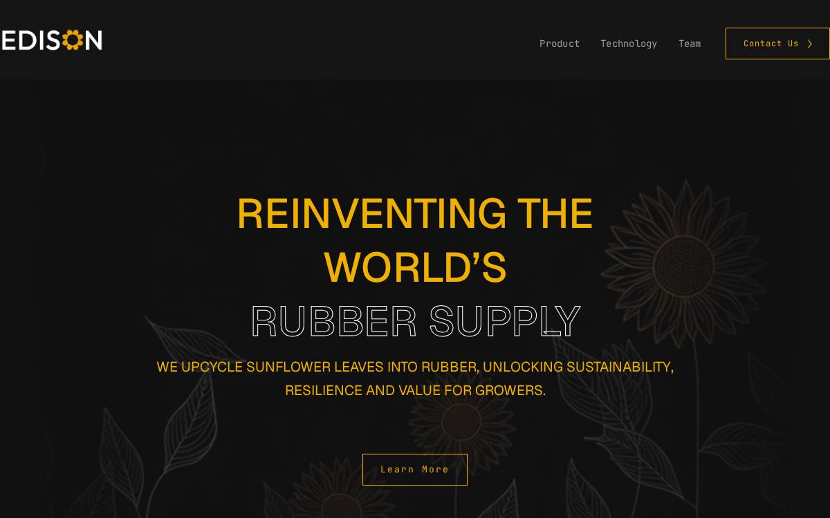 Edison Rubber website preview