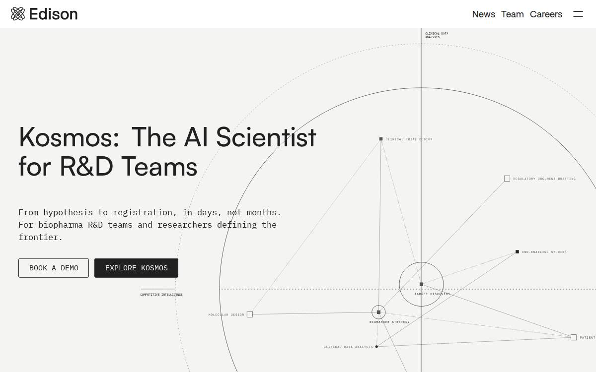Edison Scientific website preview