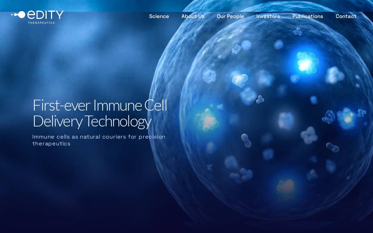 EdiTy Therapeutics website preview