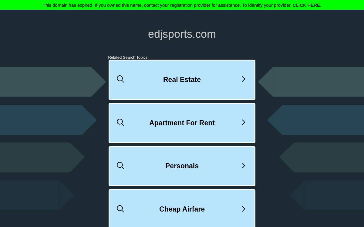 Edjsports website preview