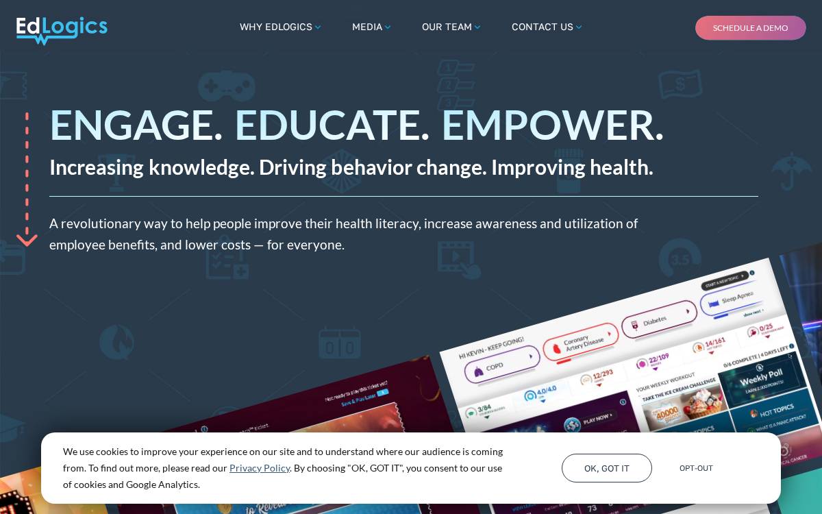 Edlogics website preview