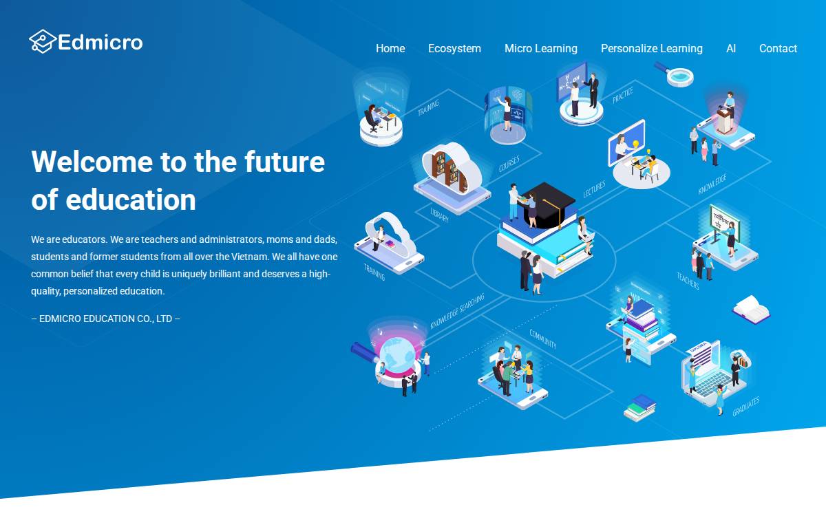 Edmicro website preview