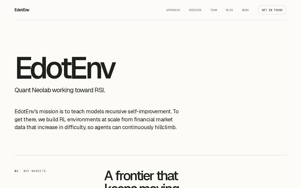 EdotEnv website preview