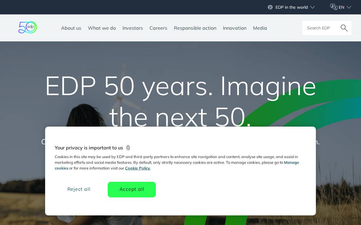 EDP Ventures website preview