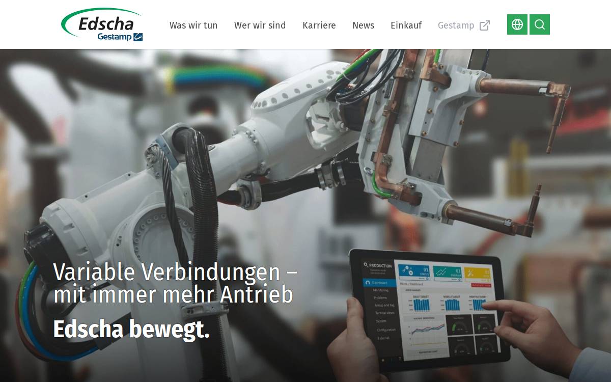 Edscha AG website preview