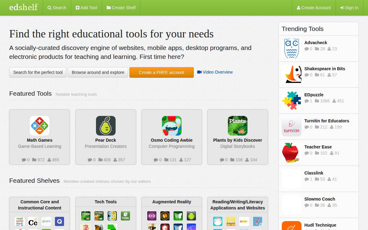 edshelf website preview