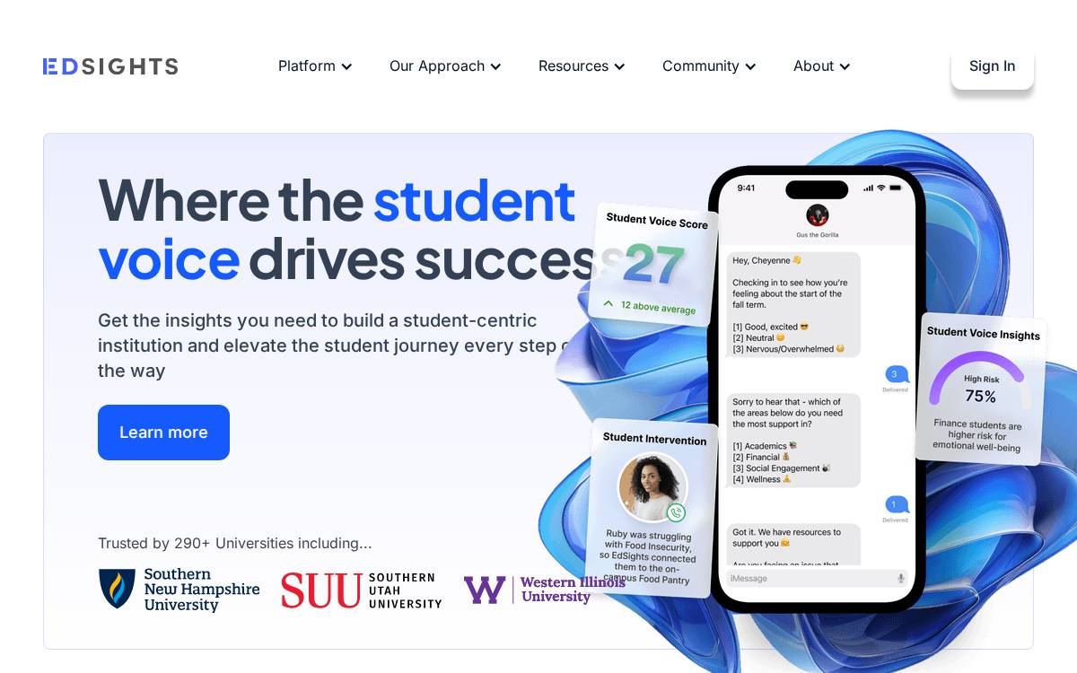 EdSights website preview