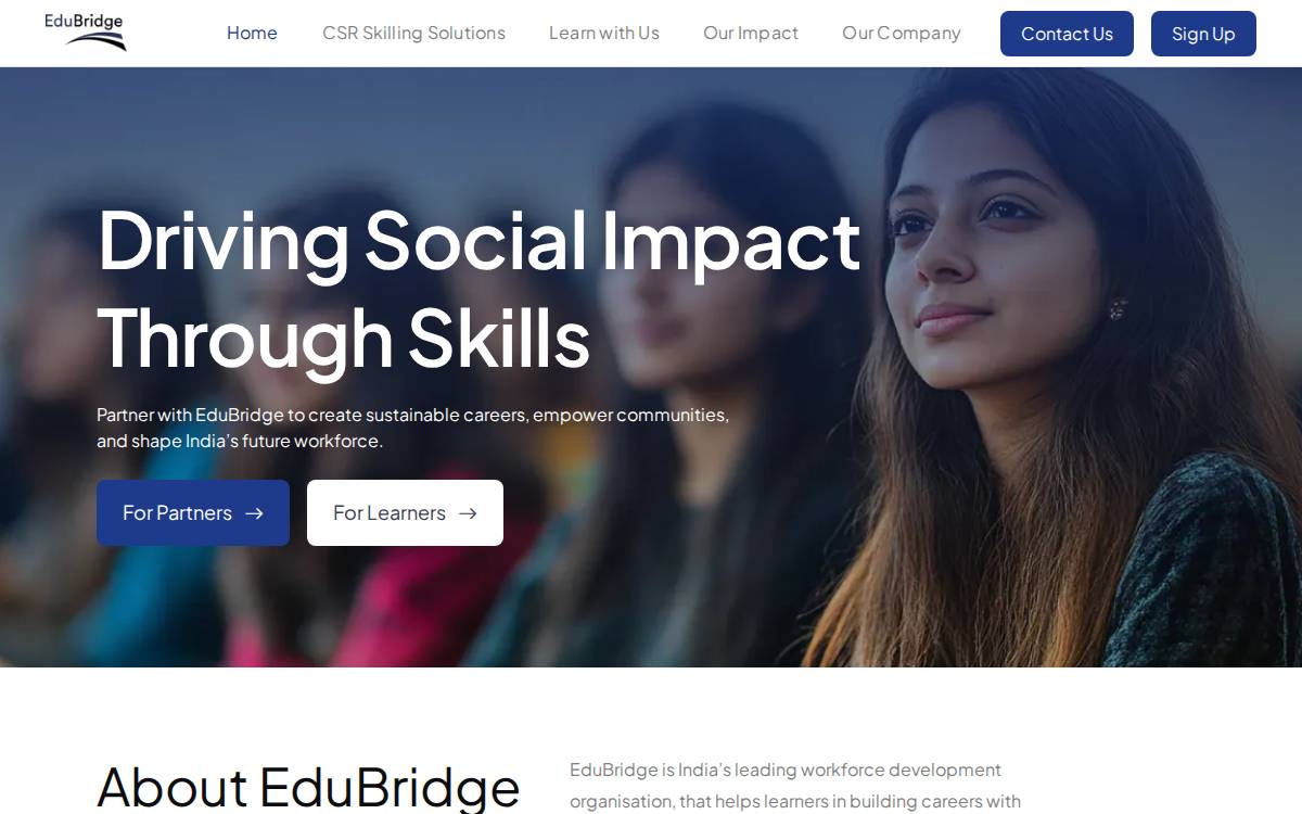 Edubridge website preview