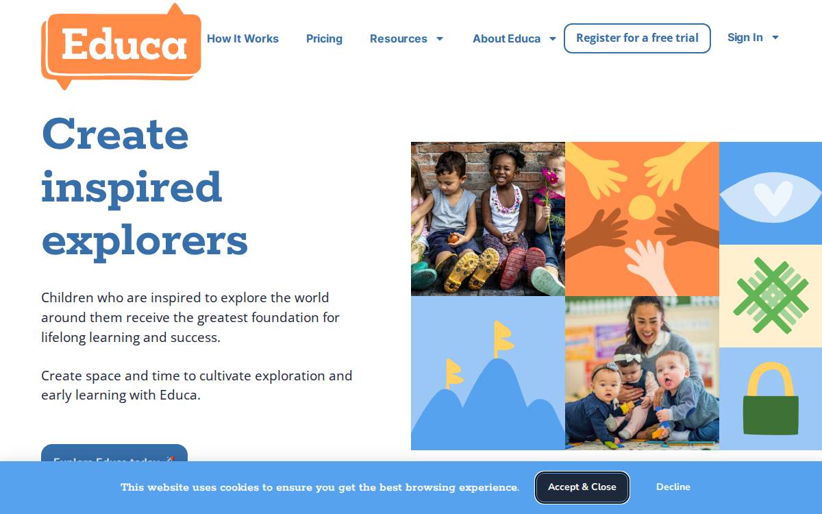 Educa website preview