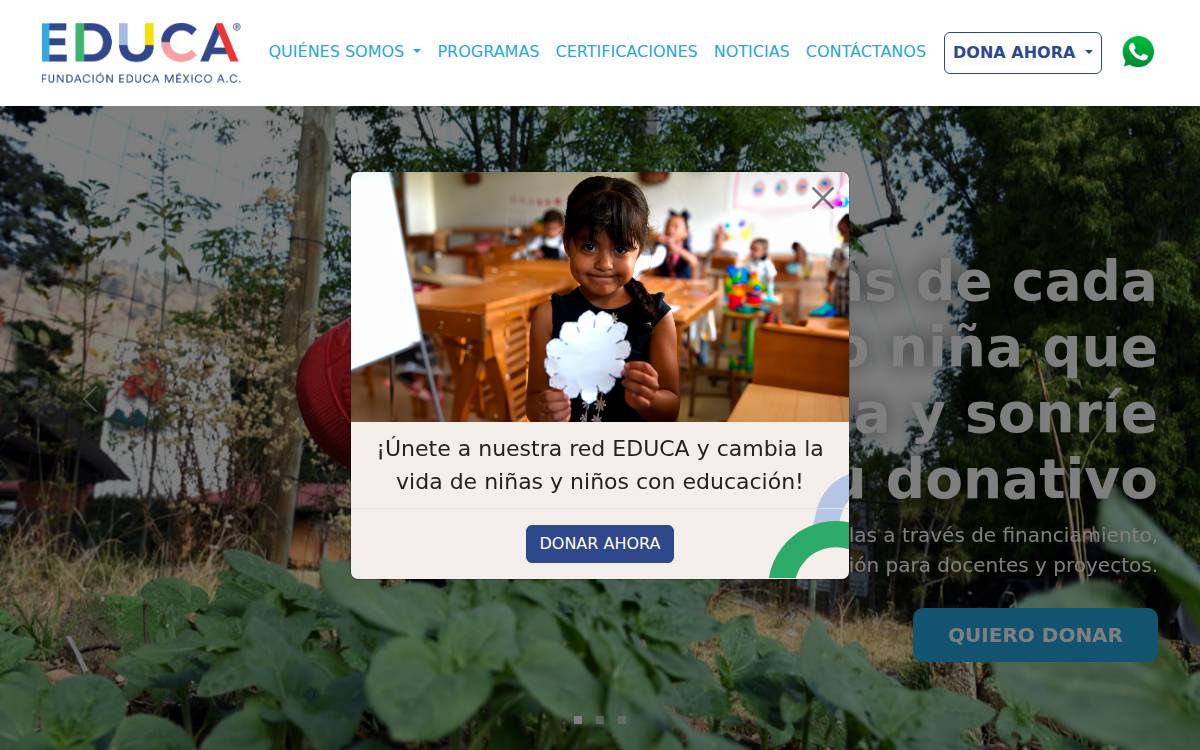Educa website preview