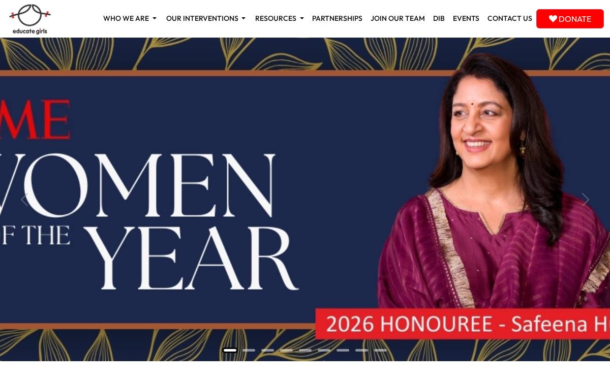 Educate Girls website preview