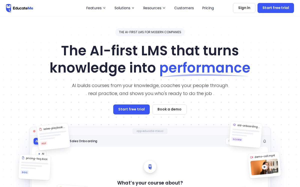 EducateMe website preview