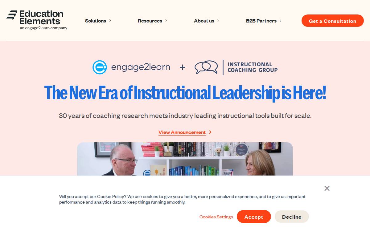 Education Elements website preview