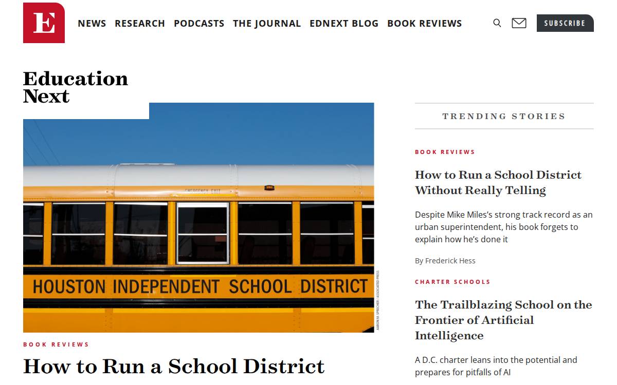 Educationnext website preview