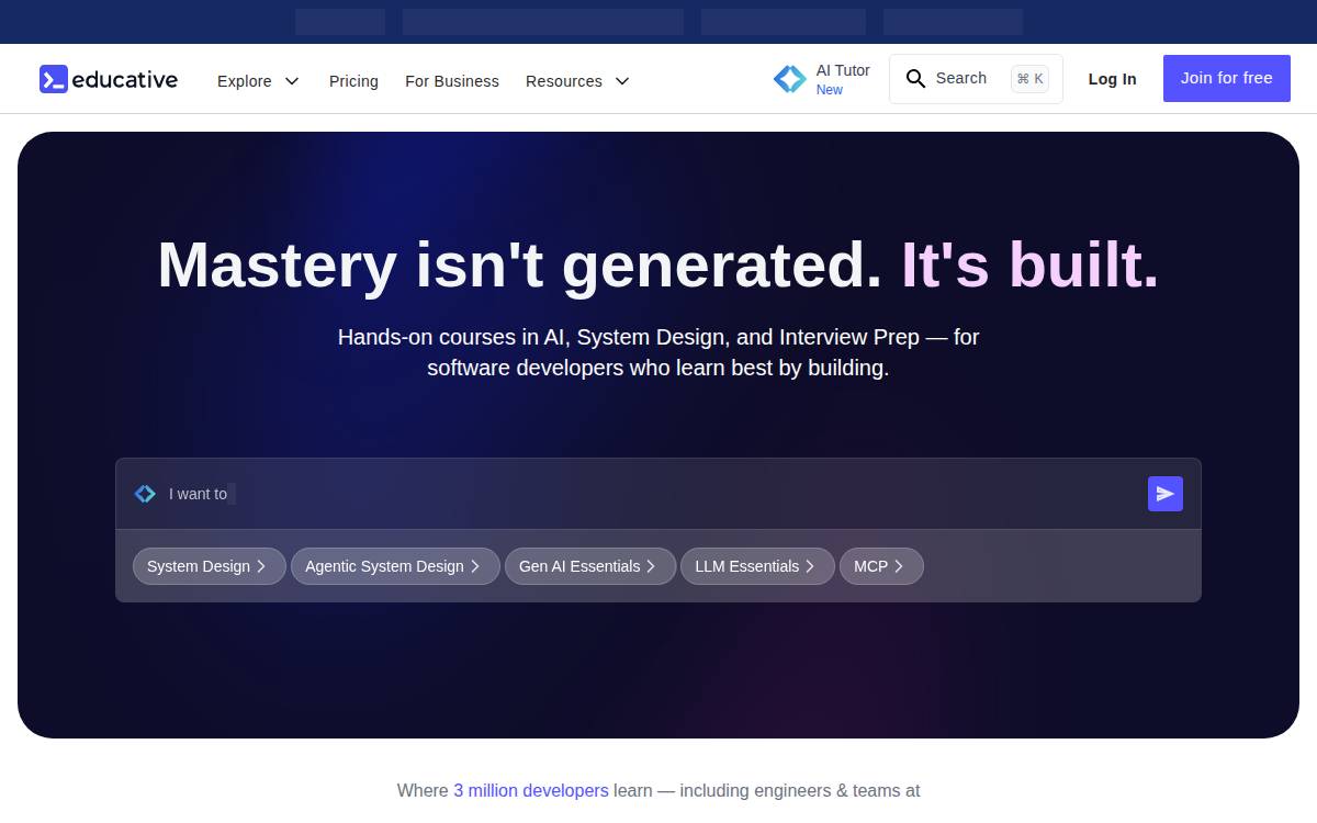 Educative website preview