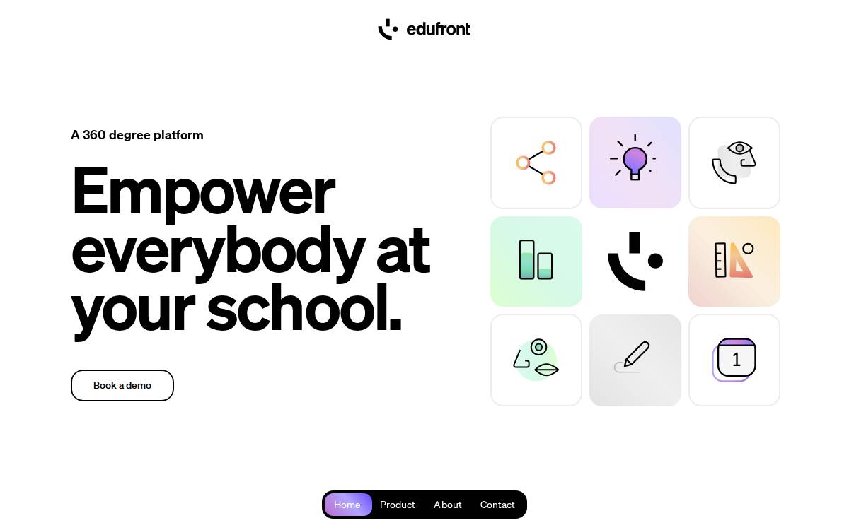 Edufront website preview