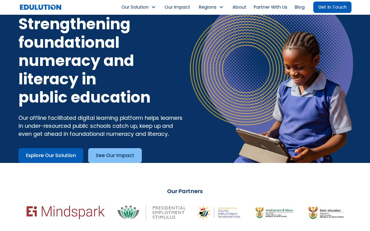 Edulution website preview