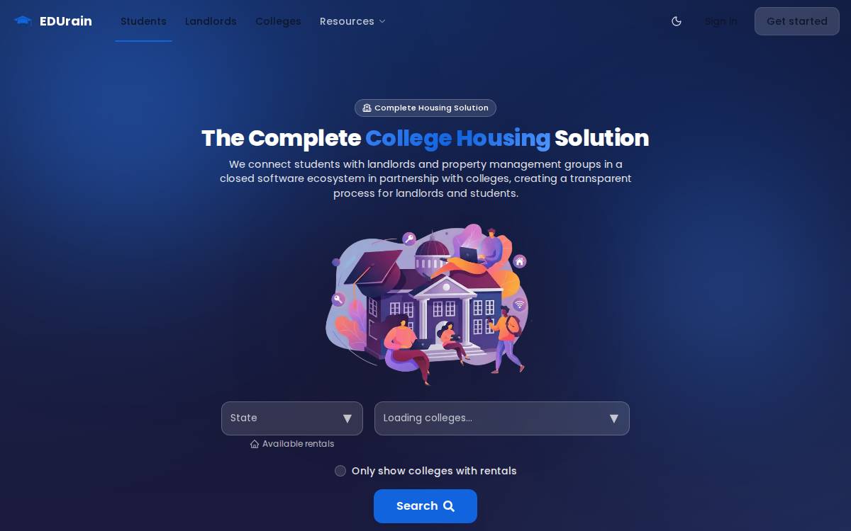 EDUrain website preview