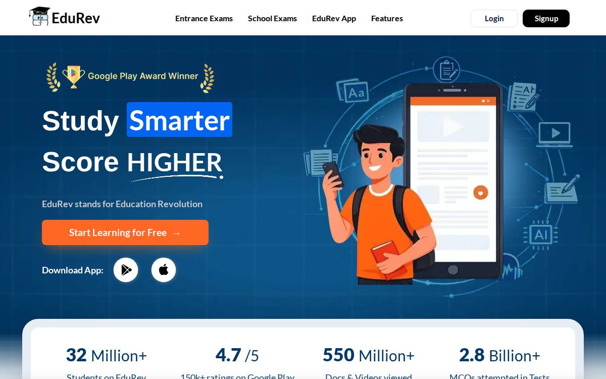 EduRev website preview