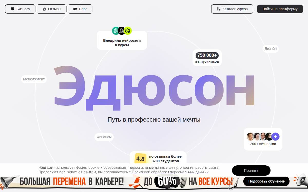 Eduson website preview