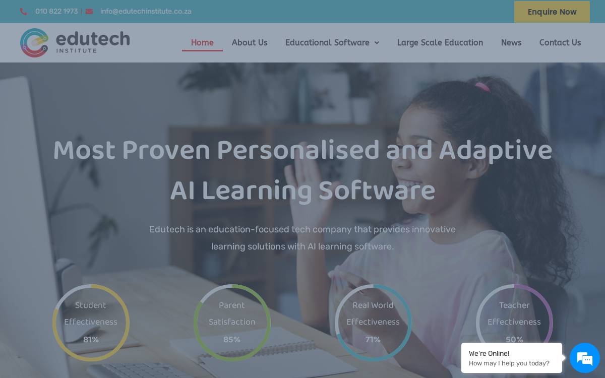 EduTech Institute website preview