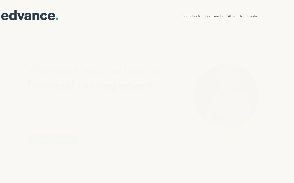 Edvance website preview