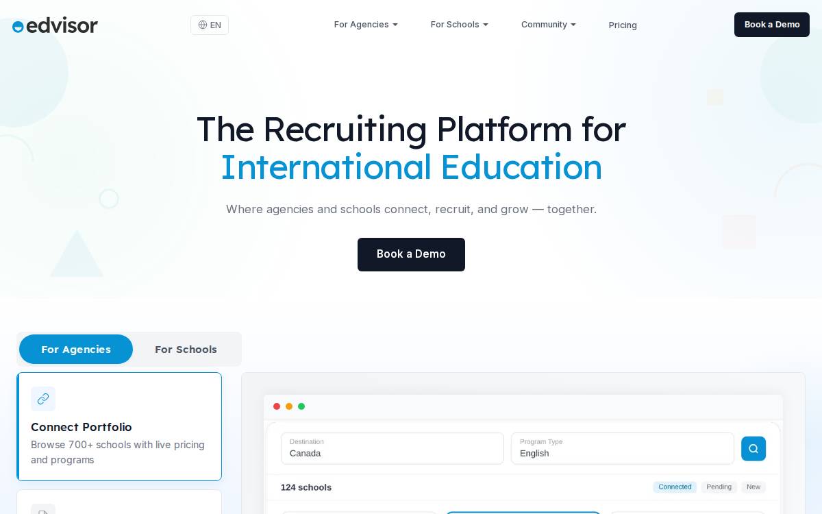 Edvisor.io website preview