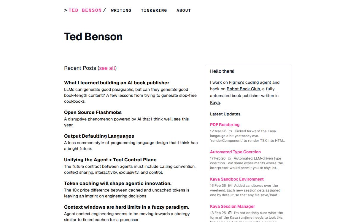 Edwardbenson website preview