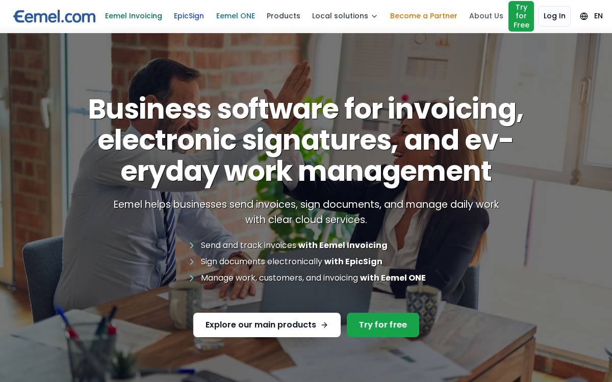 Eemel website preview