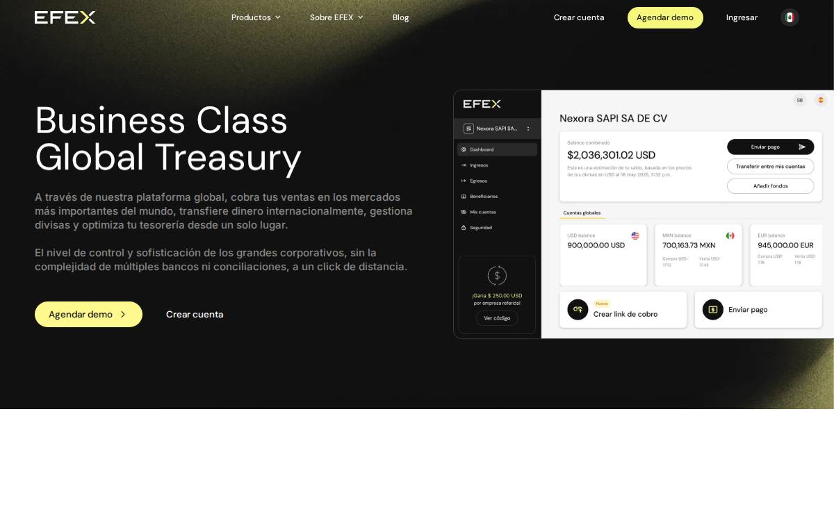Efex website preview