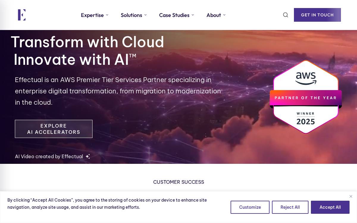 Effectual website preview