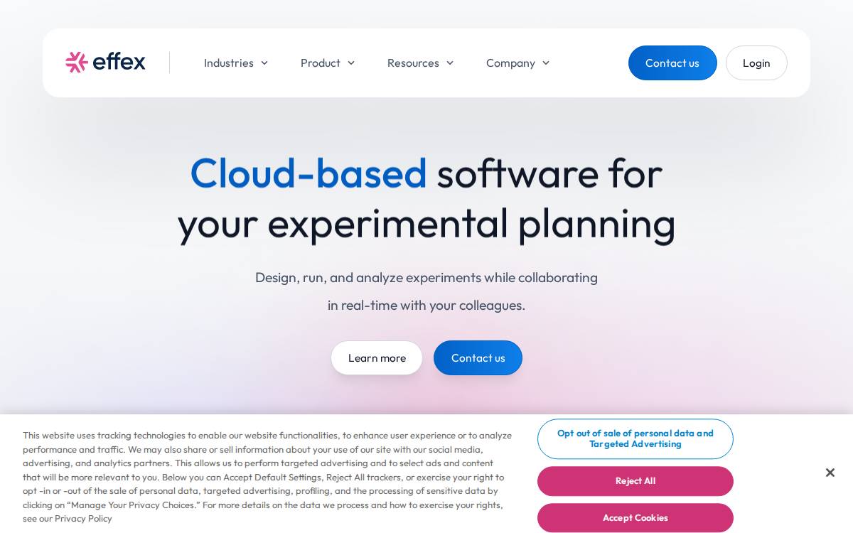 Effex website preview