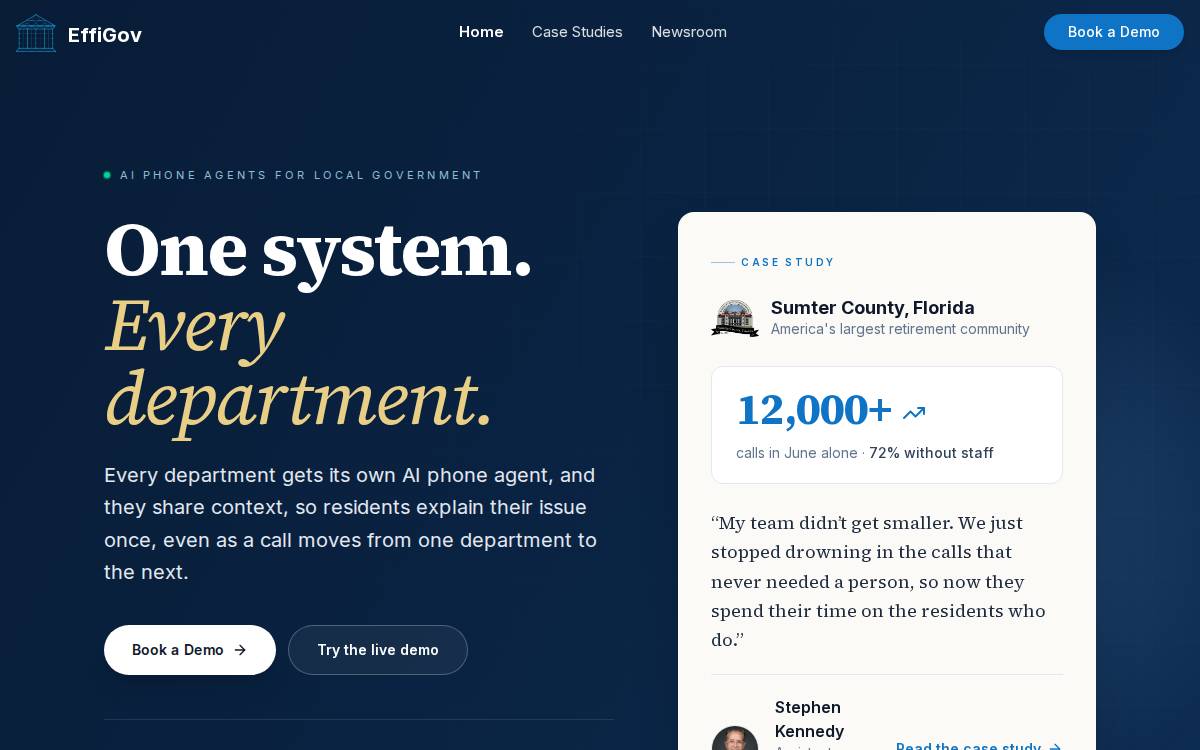 EffiGov website preview