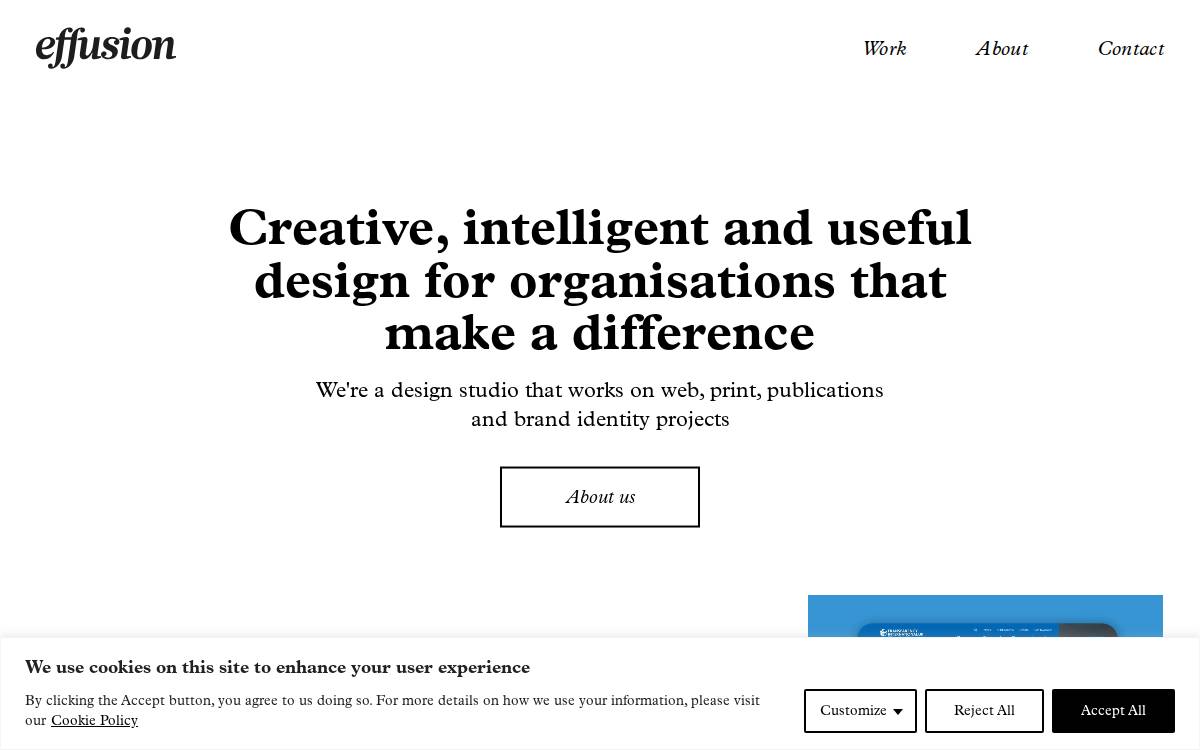 Effusion website preview