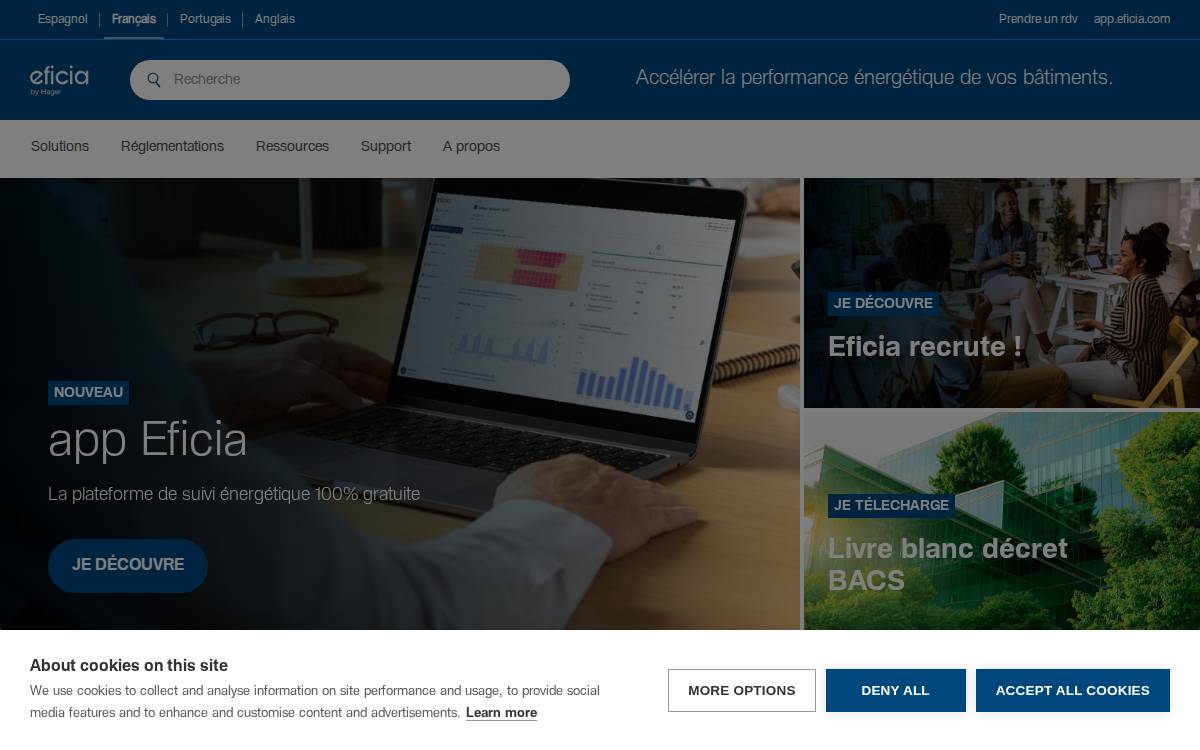 Eficia website preview