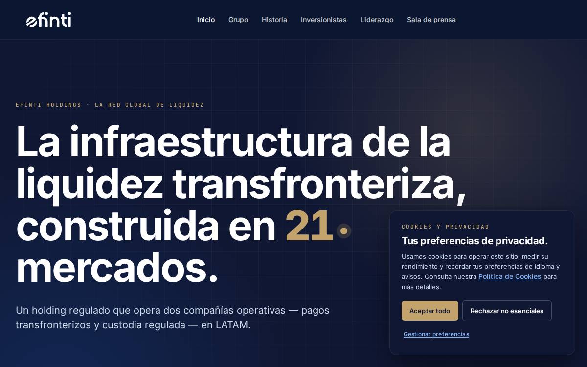 Efinti website preview