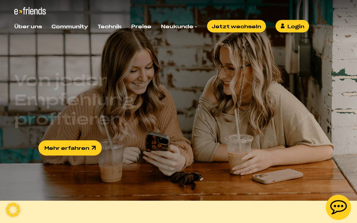 eFriends website preview