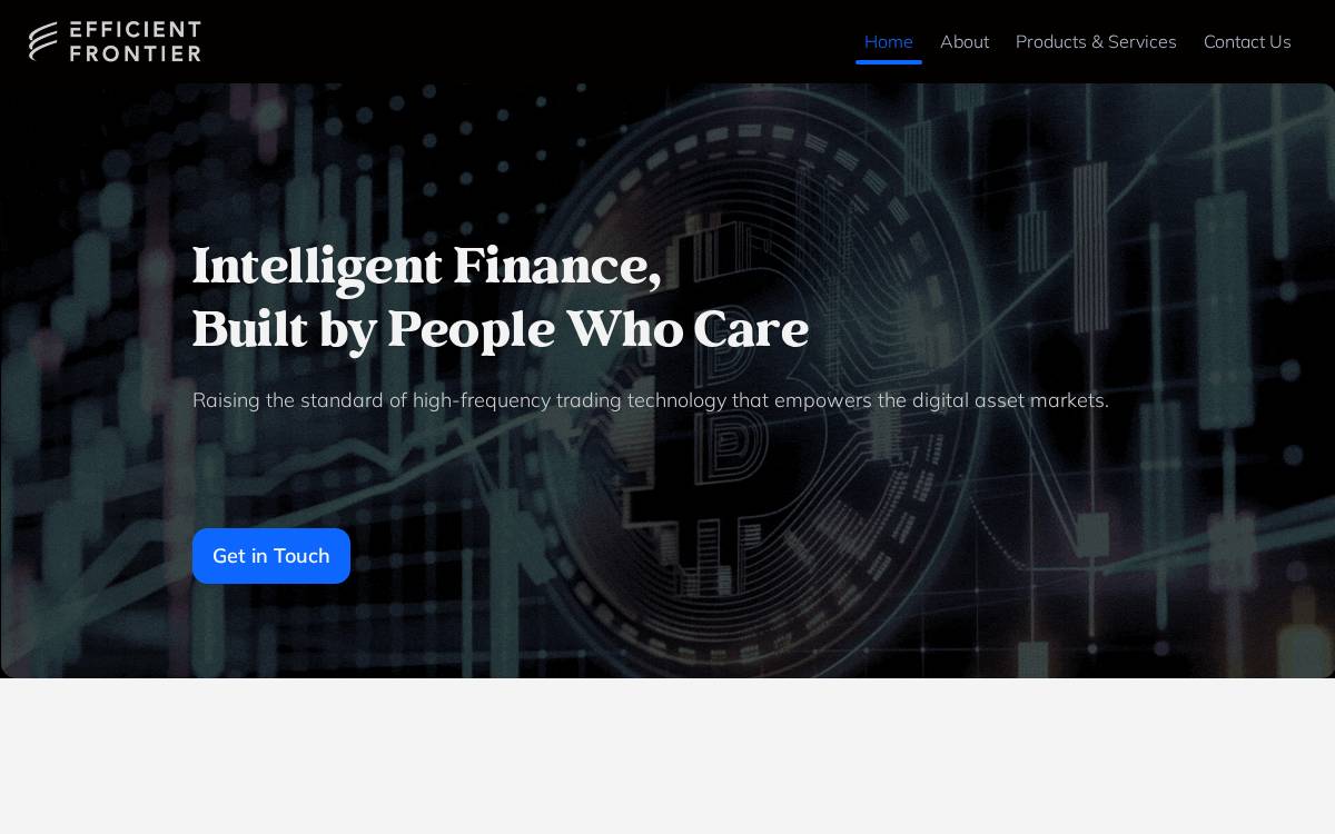 Efrontier website preview